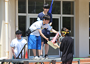 総合優勝（黄：2NFB）表彰列